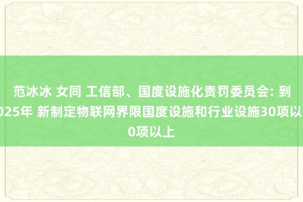 范冰冰 女同 工信部、国度设施化责罚委员会: 到2025年 新制定物联网界限国度设施和行业设施30项以上