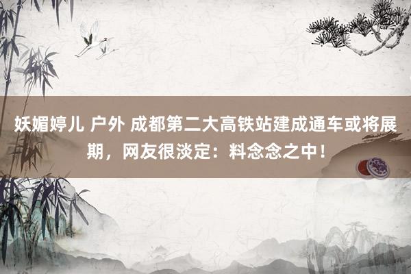 妖媚婷儿 户外 成都第二大高铁站建成通车或将展期，网友很淡定：料念念之中！
