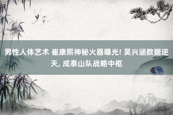 男性人体艺术 崔康熙神秘火器曝光! 吴兴涵数据逆天, 成泰山队战略中枢