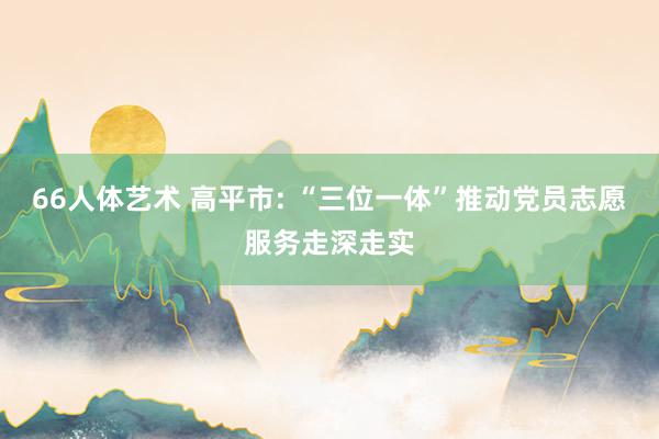 66人体艺术 高平市: “三位一体”推动党员志愿服务走深走实